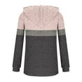 thumbnail image 5 of Weiqiqre Fall Outfits for Women Color Block Knit Hoodie – Casual Long Sleeve Pullover Sweater Tops with Pocket, 5 of 5