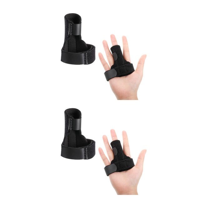 crativent Fingers Splint Brace Simple Supporting Fittings Professional Protective Accessory Trigger Support Corrector Stabilizer Sleeve Black 2Set