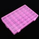 thumbnail image 4 of Caja de almacenamiento Sincero para aretes con banda de goma 36 ranuras color rosa, 4 of 8