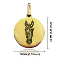 thumbnail image 2 of Stainless Steel Geometric Polygon Horse Animal Round Medallion Keychain Circle Ring, 2 of 2