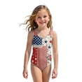 thumbnail image 5 of Grblisyd 4th of July Girls Swimsuit American Flag Quick Dry Swimwear Red White and Blue Crew Neck Beach Patriotic Bathing Suit, 5 of 6