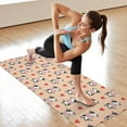 thumbnail image 6 of Beige Cow Heart Pattern Hot Yoga Mat Towel Non Slip for Hot Yoga - Quick-Drying Yoga Mat Cover with 4 Corner Pockets with Travel Bag - Hot Yoga Towel Non Slip 74"x26", 6 of 6
