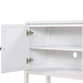 thumbnail image 3 of Mirrored Doors Console Table With Ample Storage In Antique White - Perfect For Living, Dining Areas Legs And Finish For Home Use, 3 of 6