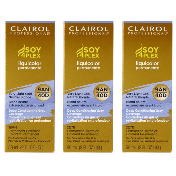 Clairol Soy4Plex VERY LIGHT COOL NEUTRAL BLONDE HC-SPL9AN (40D) (3 Pack ...