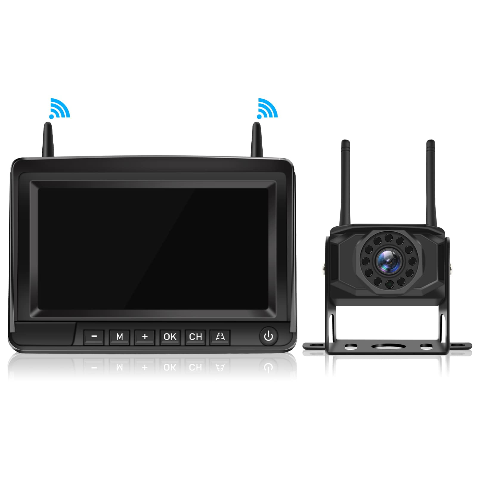 Vekooto W71 RV Backup Camera Wireless Systems, 7 inch Monitor, 1080P