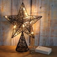 thumbnail image 4 of Decoración para árbol de Navidad CVHOMEDECO Black Star con luces LED, 4 of 7