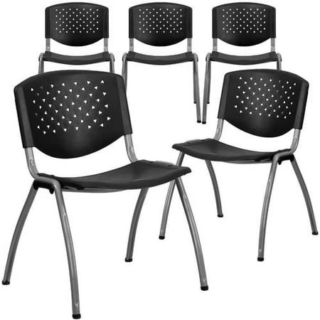 Flash Furniture 5pk Hercules Series 880 Lb Capacity Black Plastic Flash Furniture 5pk Hercules Series 880 Lb Capacity Black Plastic Stack Chair With Anium Frame
