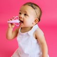 thumbnail image 4 of Pink Banana Toothbrush, Training Teether Tooth Brush For Infant, Baby, And Toddler, 4 of 5