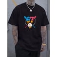 thumbnail image 1 of Men's New Trendy Ice Cream Baseball Letter Print, 1 of 5