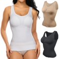 thumbnail image 1 of Tummy Control Camisole For Women Shapewear Tank Tops With Built In Bra Slimming Compression Top Vest Seamless Body Shaper, 1 of 5