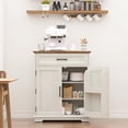 thumbnail image 6 of FAGAGA Modern Coffee Bar Cabinet with Storage, 36" Kitchen Buffet Cabinet with Storage Door, Farmhouse Wood Sideboard with Drawer for Kitchen, Dining Room, Reception Room | White, 6 of 8