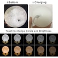 thumbnail image 4 of Moon Lamp 5.9 Inch - 3d Printed Lunar Lamp Moon Light Night Lights, Usb Charging Touch Control Brightness White & Yellow, 4 of 5