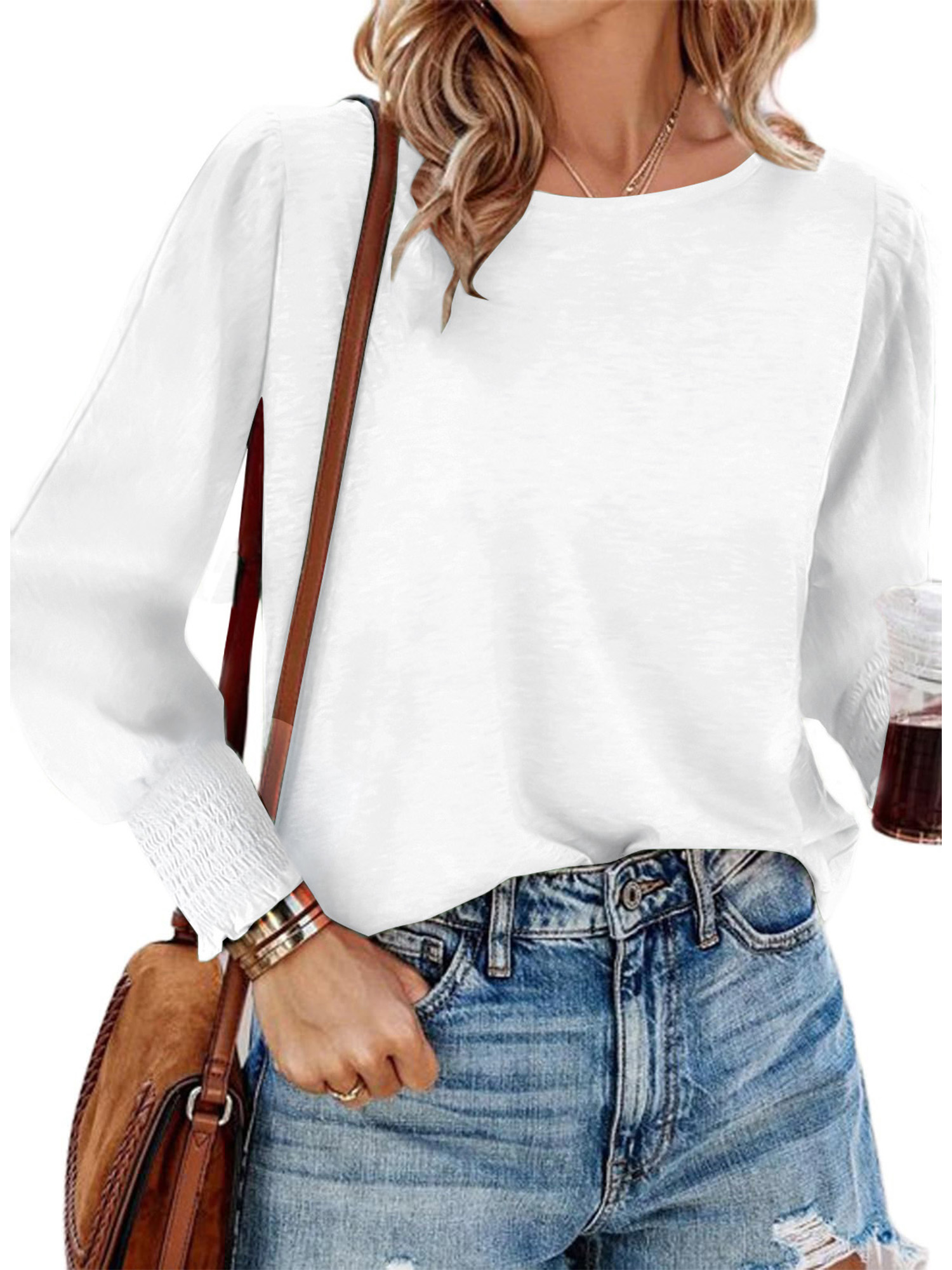 UVN Women's Crew Neck Long Sleeve Fall Blouse photo 5