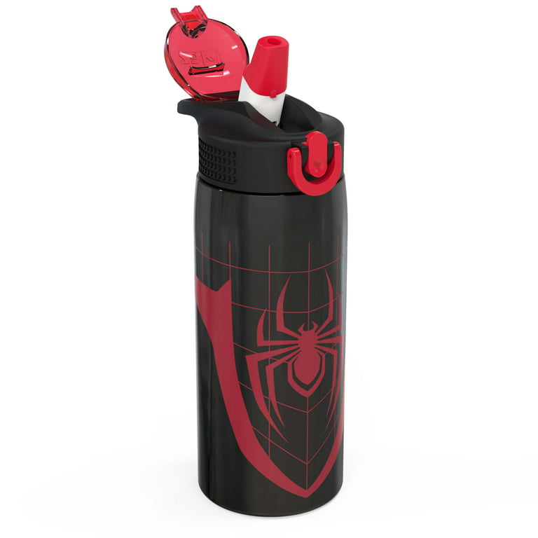 Zak Designs Marvel Spider-Man Water Bottle for Travel and At Home, 19 oz  Vacuum Insulated Stainless Steel with Locking Spout Cover, Built-In  Carrying