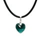 thumbnail image 2 of Juego de aretes y collar ZVEZDA de caucho con dije de corazón Plata Mexicana .925 Esmeralda, 2 of 5