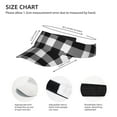thumbnail image 4 of Daiia White And Black Plaid Pattern Sport Sun Visor Hats Visor Cap Adjustable Empty Top Baseball Cap Cotton Ball Caps for Women and Men, 4 of 8
