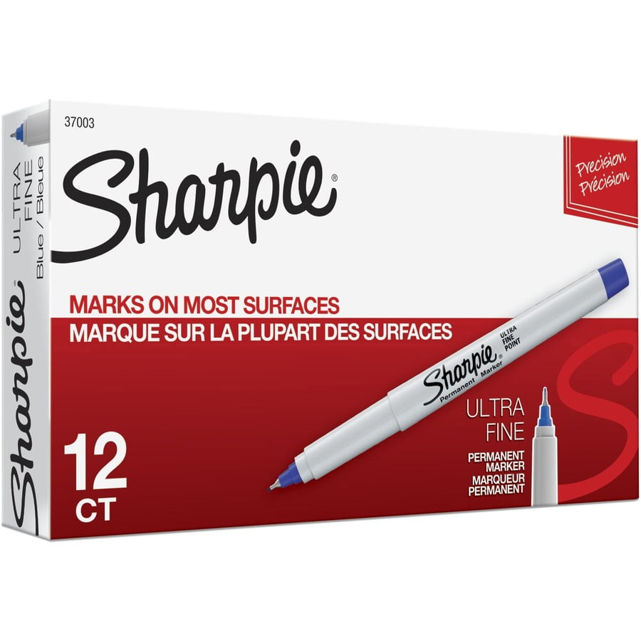 Sharpie Ultrafine Point Permanent Markers, Blue, 12 Count Walmart