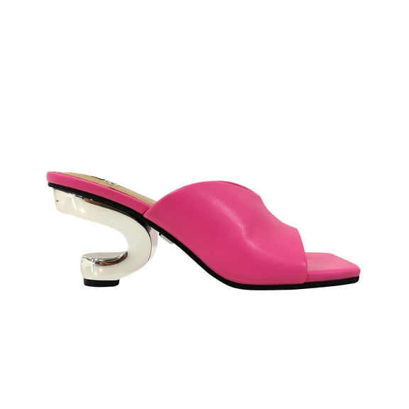 Ninety Union GYPSY Open Toe Metal Heel Slide, Fuchsia, 10