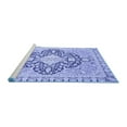 thumbnail image 2 of Ahgly Company Machine Washable Indoor Rectangle Geometric Blue Traditional Area Rugs, 2' x 3', 2 of 4
