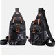 thumbnail image 3 of Bolso Bandolera Bolso bandolera para hombre Mochila ligera para actividades al aire libre (negro), 3 of 9