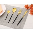 thumbnail image 5 of Unique Bargains 20 Pieces Stainless Steel Flatware Set for 5 Black/Gold, 5 of 6