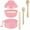 Pink, variant on Microwave Ramen Bowl,Ramen Noodles Bowls,Happon 3 in1 40oz Ramen Bowl Set with Lid,Ramen Bowl Set with Chopsticks, Spoon, Fork, Ramen Noodle Cooker for Dorm, Home, Office (Beige)