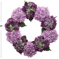 thumbnail image 3 of 24" Mixed Purple Hydrangea Christmas Wreath – Artificial Floral Front Door Wreath, Lifelike Greenery & Hydrangea Decoration for Spring, Summer, Indoor & Outdoor Home Décor, 3 of 5