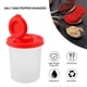 thumbnail image 4 of 4PCS Salt and Pepper Shakers Moisture Proof Salt Shaker with Red Covers Lids Plastic Airtight Spice, 4 of 5
