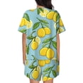 thumbnail image 3 of Kdxio Lemon Print Pajamas Sets for Women Short-Sleeved Pjs with Lounge Shorts Two Piece Sleepwear S-4XL, 3 of 8