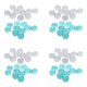 thumbnail image 1 of 20 Pcs Marbles 16mm Marbles Glass Balls Toy Blue and Transparent, 1 of 5