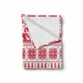 thumbnail image 2 of Nordic Soft Flannel Fleece Throw Blanket, Christmas Pattern with Nature Inspirations Scandinavian Culture Retro, Cozy Plush for Indoor and Outdoor Use, 50" x 60", Hot Pink White, by Ambesonne, 2 of 6