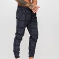 thumbnail image 1 of Munlar Cargo Pants For Men,Men's Square Plaid 3D Digital Printing Striped Fitness Casual Pants, 1 of 7