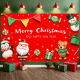 thumbnail image 6 of Christmas Theme Merry Christmas Banner New Year Decoration Holiday Backdrop Santa Claus for Christmas Party Indoor Decoration Festival Celebration, 6 of 9