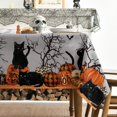 thumbnail image 3 of Halloween Tablecloth 52×70 Inch Rectangular, Buffalo Plaid Pumpkin Moon Cat Washable Table Cover for Party Picnic Dinner Decor, 3 of 6