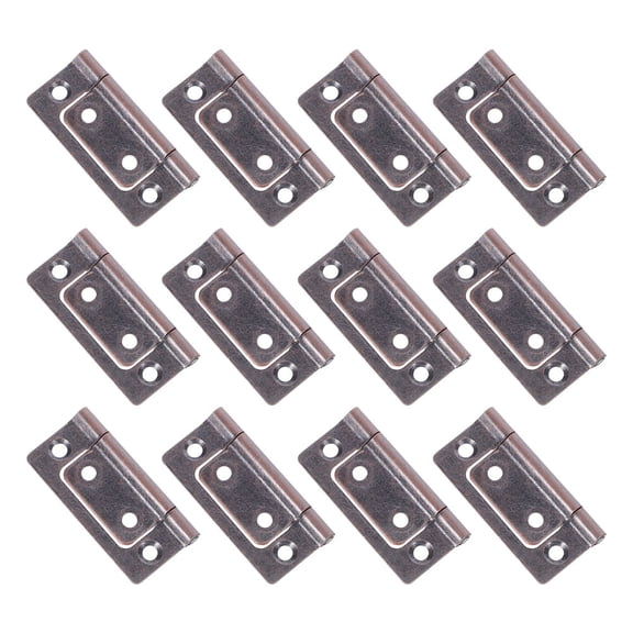 PENIKOKO 12Pcs Heavy Duty Stainless Steel Cabinet Hinges Silent Self Closing Flat Door Hinges for Kitchen Furniture