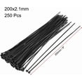thumbnail image 4 of Nylon Cable Ties 8 Inch Self-Locking Zip Ties 0.08 Inch Width Black 250pcs, 4 of 4