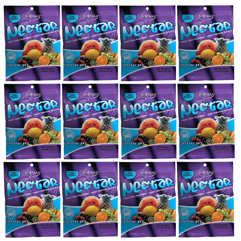 Syntrax Nectar Protein Powder Trial Sizes (12-Pack) - 15 flavors to choose from! Flavor: Crystal Sky
