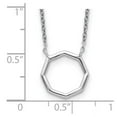 thumbnail image 2 of Diamond2Deal 925 Sterling Silver Polished Octagon Necklace for Women 1, 2 of 6