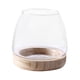 thumbnail image 3 of Maceta de vidrio con marco de madera, transparente, para plantas, terrario, decoración de flores Grande, 3 of 9