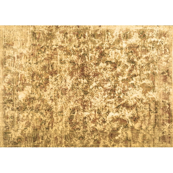 Ahgly Company Indoor Rectangle Abstract Brown Contemporary Area Rugs, 5' x 8'