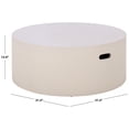 thumbnail image 3 of Safavieh Georgia Outdoor Modern Round Polyfiber Coffee Table, White, 3 of 9
