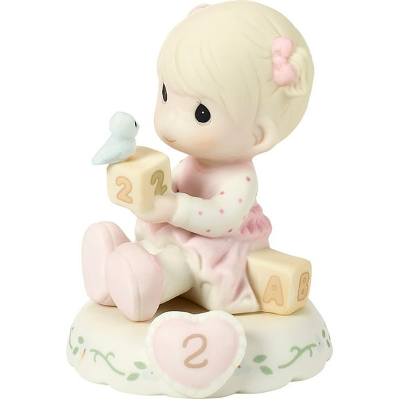 Precious Moments Growing In Grace, Age 2, Blonde Girl Figurine, 1 Each