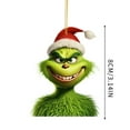 thumbnail image 2 of Colgante de acrílico verde con dibujos animados de Grinch navideño, colgante para árbol de Navidad, accesorio para coche, decoración para interiores y exteriores, decoraciones navideñas de Grinch para, 2 of 2