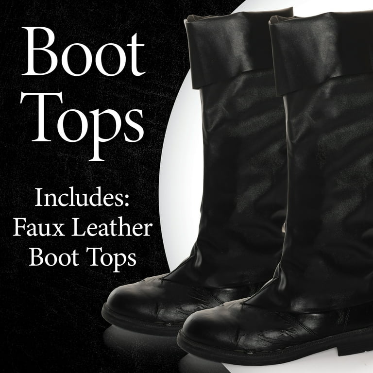 UNDERWRAPS Pirate Boot Top Covers Faux Leather Renaissance