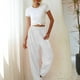 thumbnail image 4 of Qarigey Wayren - Pantalones de chándal con parte inferior cerrada para mujer con bolsillos, pantalones de entrenamiento de cintura alta, pantalones Prendas para la parte inferior del cuerpo Type2 NO2, 4 of 6