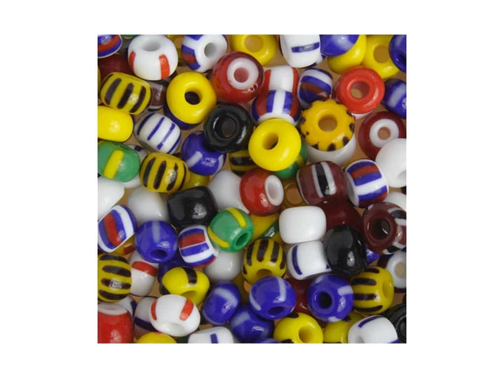 John Bead Czech Seed Beads 32/0 OP Multi Stripe