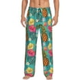thumbnail image 2 of Goofa Pineapple Printed Soft Pajama Pants for Men, Wide Leg Comfy Casual Lounge Yoga Pants-Medium, 2 of 9