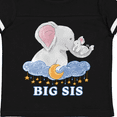 thumbnail image 4 of Inktastic Big Sis Cute Elephants with Moon and Stars Girls Toddler T-Shirt, 4 of 5