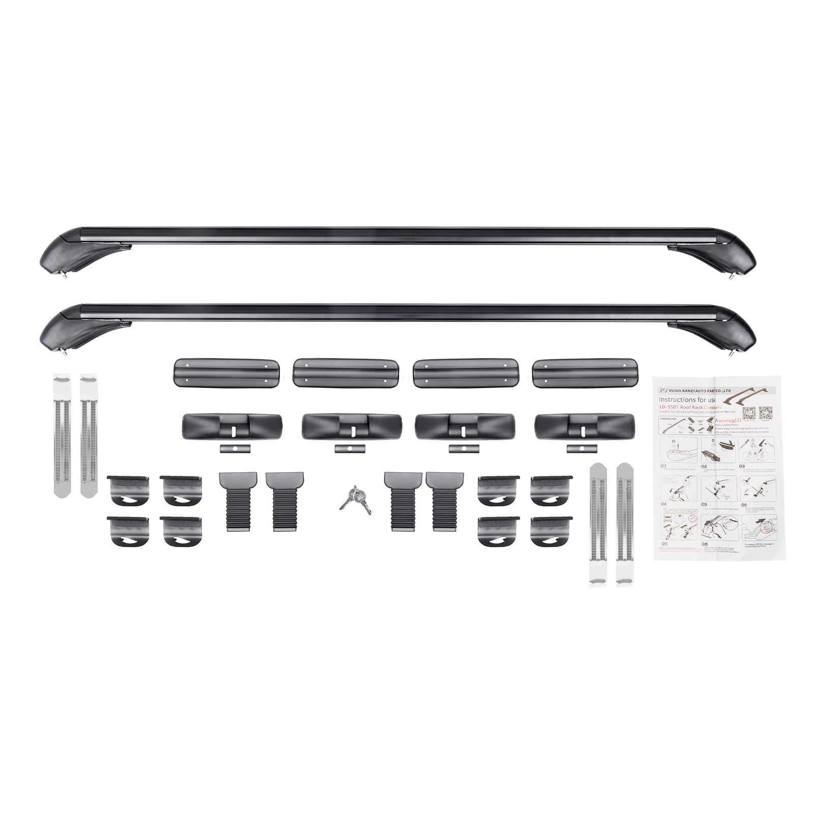 FOGGBET Car Roof  Rack Crossbars Aluminum for Car Without Side Rails, Max Load 165lbs
