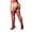 Red, variant on Mapale Mesh & Lace Thigh High Stockings PLUS (1094X),Black